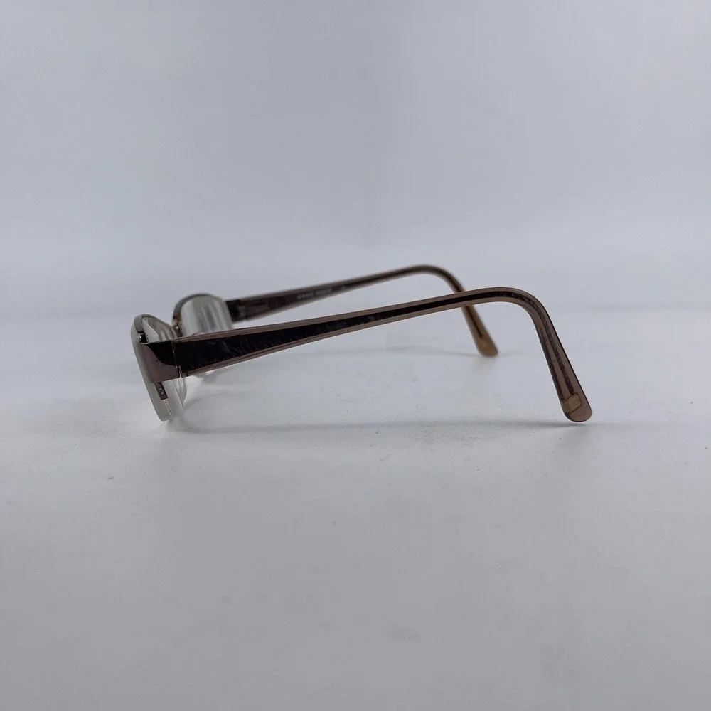Anne Klein AK5003-208 Women Eyeglasses Frame Brown Plastic Half Rim 52-17-140 mm